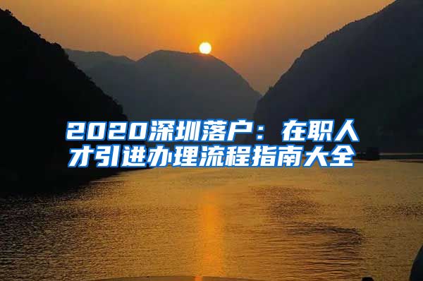 2020深圳落户：在职人才引进办理流程指南大全