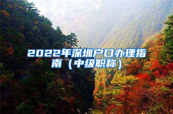 2022年深圳户口办理指南（中级职称）