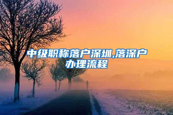 中级职称落户深圳,落深户办理流程