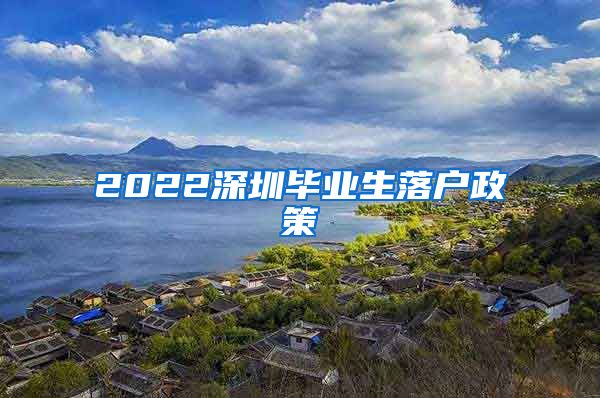 2022深圳毕业生落户政策