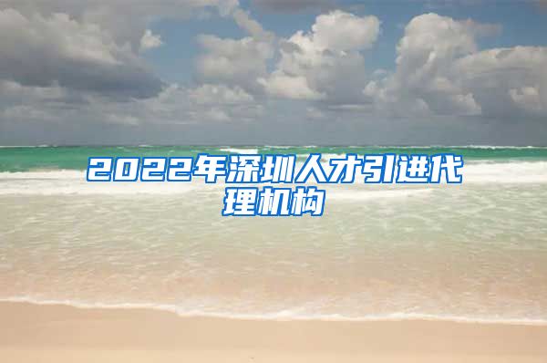 2022年深圳人才引进代理机构
