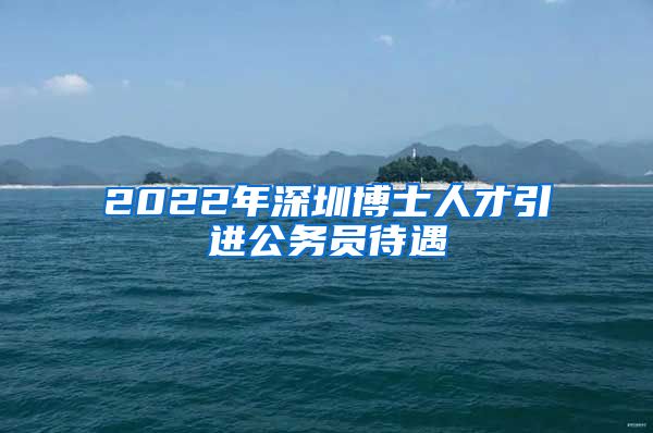 2022年深圳博士人才引进公务员待遇