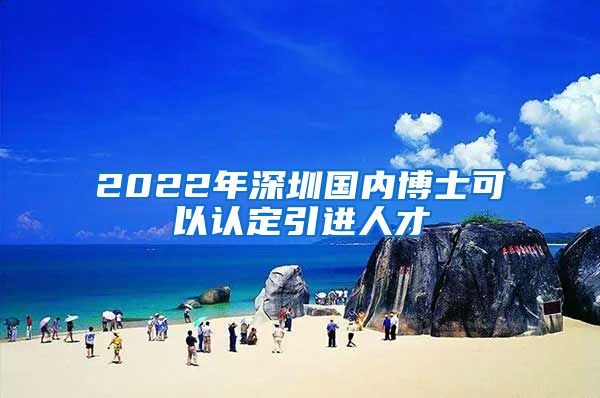 2022年深圳国内博士可以认定引进人才