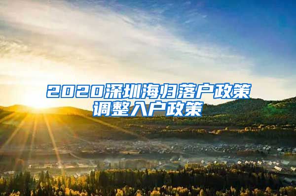 2020深圳海归落户政策调整入户政策