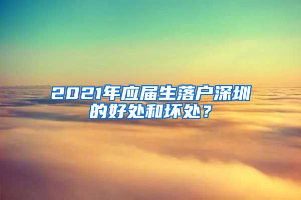 2021年应届生落户深圳的好处和坏处？