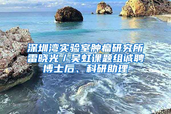 深圳湾实验室肿瘤研究所雷晓光／吴虹课题组诚聘博士后、科研助理