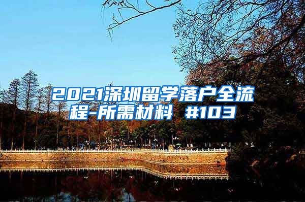 2021深圳留学落户全流程-所需材料 #103