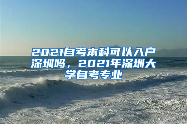 2021自考本科可以入户深圳吗，2021年深圳大学自考专业