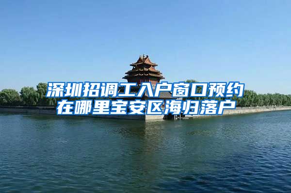 深圳招调工入户窗口预约在哪里宝安区海归落户