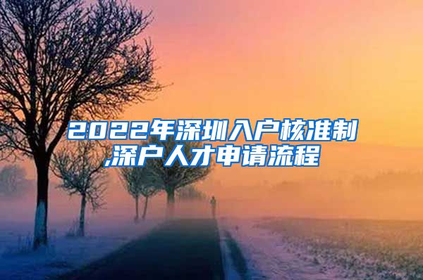 2022年深圳入户核准制,深户人才申请流程