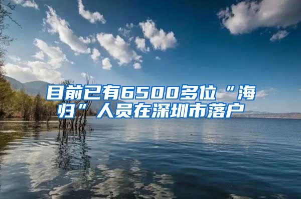 目前已有6500多位“海归”人员在深圳市落户