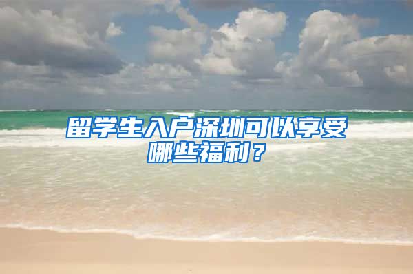 留学生入户深圳可以享受哪些福利？